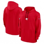 Men's Tampa Bay Buccaneers Red Performance Pullover Hoodie