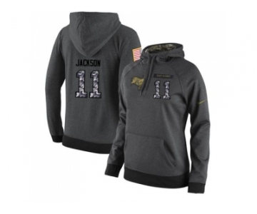 NFL Women's Nike Tampa Bay Buccaneers #11 DeSean Jackson Stitched Black Anthracite Salute to Service Player Performance Hoodie