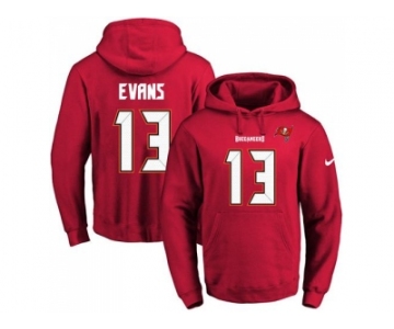 Nike Tampa Bay Buccaneers #13 Mike Evans Red Name & Number Pullover NFL Hoodie