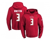 Nike Tampa Bay Buccaneers #3 Jameis Winston Red Name & Number Pullover NFL Hoodie