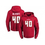 Nike Tampa Bay Buccaneers #40 Mike Alstott Red Name & Number Pullover NFL Hoodie