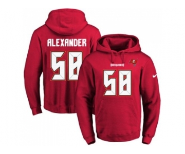 Nike Tampa Bay Buccaneers #58 Kwon Alexander Red Name & Number Pullover NFL Hoodie