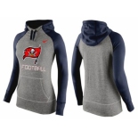 Women Nike Tampa Bay Buccaneers Performance Hoodie Grey & Dark Blue