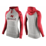 Women Nike Tampa Bay Buccaneers Performance Hoodie Grey & Red_1