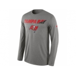 Men's Tampa Bay Buccaneers Nike Heather Gray Legend Staff Practice Long Sleeves Performance T-Shirt