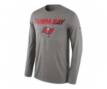 Men's Tampa Bay Buccaneers Nike Heather Gray Legend Staff Practice Long Sleeves Performance T-Shirt