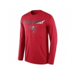 Men's Tampa Bay Buccaneers Nike Red Legend Staff Practice Long Sleeves Performance T-Shirt