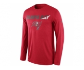 Men's Tampa Bay Buccaneers Nike Red Legend Staff Practice Long Sleeves Performance T-Shirt