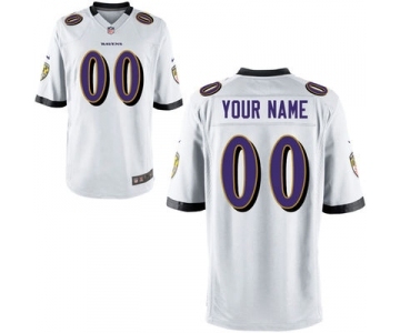 Youth Nike Nfl Jerseys Baltimore Ravens Customized White Jersey