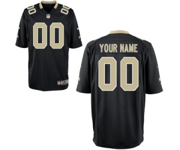 Youth Nike Nfl Jerseys New Orleans Saints Customized Black Jersey