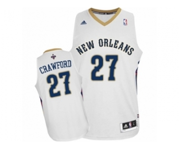 Men Adidas New Orleans Pelicans #27 Jordan Crawford Authentic Navy Blue Road NBA Jersey (5)