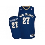 Men Adidas New Orleans Pelicans #27 Jordan Crawford Authentic Navy Blue Road NBA Jersey