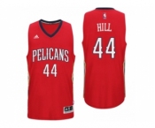 Men New Orleans Pelicans #44 Solomon Hill Alternate Red New Swingman Jersey