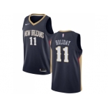 Men Nike New Orleans Pelicans #11 Jrue Holiday Navy NBA Swingman Icon Edition Jersey