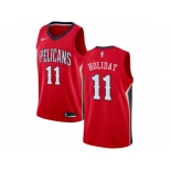 Men Nike New Orleans Pelicans #11 Jrue Holiday Red NBA Swingman Statement Edition Jersey