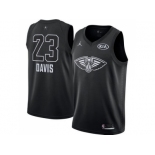 Men Nike New Orleans Pelicans #23 Anthony Davis Black NBA Jordan Swingman 2018 All-Star Game Jersey