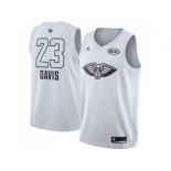 Men Nike New Orleans Pelicans #23 Anthony Davis White NBA Jordan Swingman 2018 All-Star Game Jersey