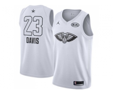 Men Nike New Orleans Pelicans #23 Anthony Davis White NBA Jordan Swingman 2018 All-Star Game Jersey