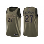 Men Nike New Orleans Pelicans #27 Jordan Crawford Green Salute to Service NBA Swingman Jersey