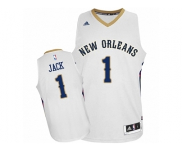 Men's Adidas New Orleans Pelicans #1 Jarrett Jack Swingman White Home NBA Jersey