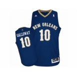 Men's Adidas New Orleans Pelicans #10 Langston Galloway Authentic Navy Blue Road NBA Jersey