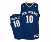 Men's Adidas New Orleans Pelicans #10 Langston Galloway Authentic Navy Blue Road NBA Jersey