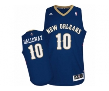 Men's Adidas New Orleans Pelicans #10 Langston Galloway Authentic Navy Blue Road NBA Jersey