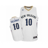 Men's Adidas New Orleans Pelicans #10 Langston Galloway Authentic White Home NBA Jersey