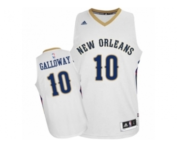 Men's Adidas New Orleans Pelicans #10 Langston Galloway Authentic White Home NBA Jersey