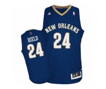 Men's Adidas New Orleans Pelicans #24 Buddy Hield Authentic Navy Blue Road NBA Jersey