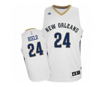 Men's Adidas New Orleans Pelicans #24 Buddy Hield Authentic White Home NBA Jersey