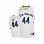 Men's Adidas New Orleans Pelicans #44 Solomon Hill Authentic White Home NBA Jersey