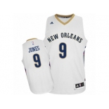 Men's Adidas New Orleans Pelicans #9 Terrence Jones Authentic White Home NBA Jersey