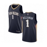 Men's New Orleans Pelicans #1 Zion Williamson Swingman Navy Blue Basketball Jersey - Icon Edition