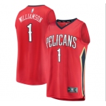 Men's New Orleans Pelicans #1 Zion Williamson Swingman Red Alternate Basketball Jersey Statement Edition