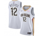 Men's New Orleans Pelicans #12 Antonio Reeves White 2024 Draft Association Edition Stitched Basketball Jersey