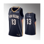 Men's New Orleans Pelicans #13 Kira Lewis Jr. Navy Icon Edition Stitched Jersey