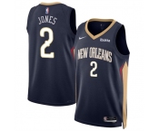 Men's New Orleans Pelicans #2 Herb Jones Navy 2024 Icon Edition Stitched Basketball Jersey