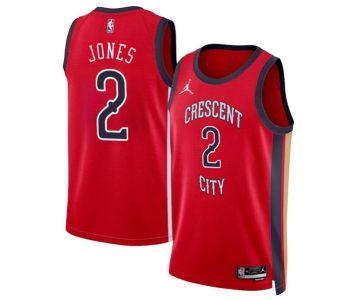 Men's New Orleans Pelicans #2 Herb Jones Red 2024 Statement Edition Stitched Basketball Jersey