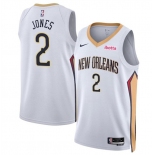 Men's New Orleans Pelicans #2 Herb Jones White 2024 Association Edition Stitched Basketball Jersey