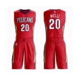 Men's New Orleans Pelicans #20 Nicolo Melli Authentic Red Basketball Suit Jersey Statement Edition