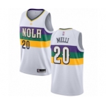 Men's New Orleans Pelicans #20 Nicolo Melli Authentic White Basketball Jersey - City Edition