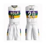 Men's New Orleans Pelicans #20 Nicolo Melli Swingman White Basketball Suit Jersey - City Edition