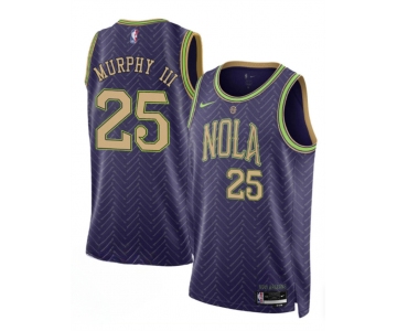 Men's New Orleans Pelicans #25 Trey Murphy III Purple 2024-25 City Ediiton Stitched Basketball Jersey