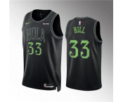 Men's New Orleans Pelicans #33 Malcolm Hill Black City Edition Stitched Basketball Jersey