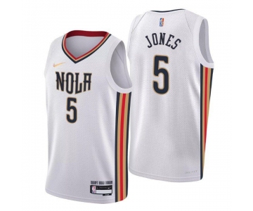 Men's New Orleans Pelicans Herbert Jones White 75th Anniversary City Swingman Stitched Jersey