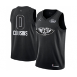 Men's Nike Jordan New Orleans Pelicans #0 DeMarcus Cousins Swingman Black 2018 All-Star Game NBA Jersey