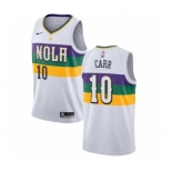 Men's Nike New Orleans Pelicans #10 Tony Carr Authentic White NBA Jersey - City Edition