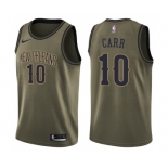 Men's Nike New Orleans Pelicans #10 Tony Carr Swingman Green Salute to Service NBA Jersey