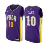 Men's Nike New Orleans Pelicans #10 Tony Carr Swingman Purple NBA Jersey - City Edition